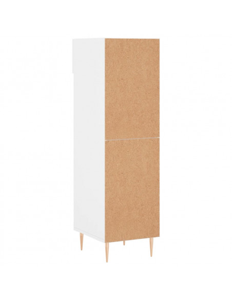 Scarpiera Bianco Lucido 30x35x105 cm in Legno Multistrato