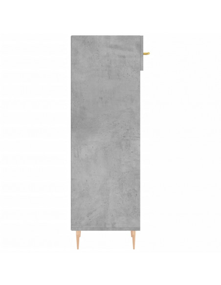 Scarpiera Grigio Cemento 30x35x105 cm in Legno Multistrato
