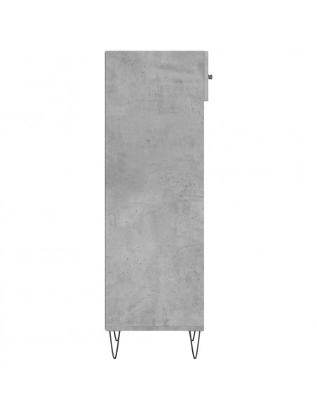 Scarpiera Grigio Cemento 30x35x105 cm in Legno Multistrato