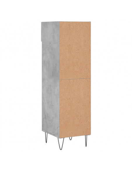 Scarpiera Grigio Cemento 30x35x105 cm in Legno Multistrato