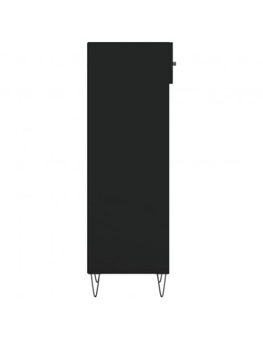Scarpiera Nera 30x35x105 cm in Legno Multistrato