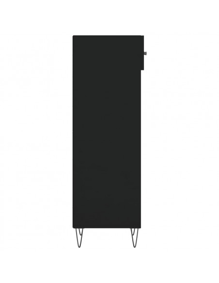Scarpiera Nera 30x35x105 cm in Legno Multistrato