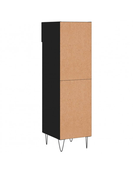 Scarpiera Nera 30x35x105 cm in Legno Multistrato