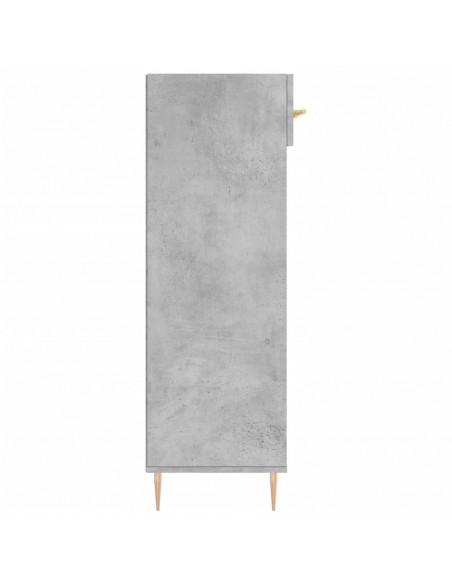 Scarpiera Grigio Cemento 60x35x105 cm in Legno Multistrato