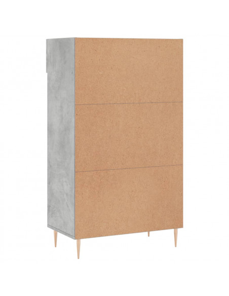 Scarpiera Grigio Cemento 60x35x105 cm in Legno Multistrato