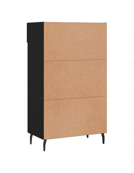 Scarpiera Nera 60x35x105 cm in Legno Multistrato