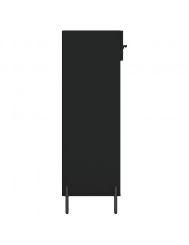 Scarpiera Nera 60x35x105 cm in Legno Multistrato