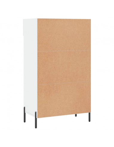 Scarpiera Bianco Lucido 60x35x105 cm in Legno Multistrato