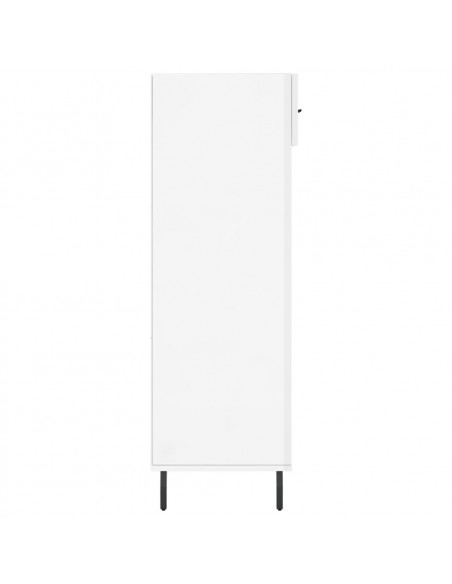 Scarpiera Bianco Lucido 60x35x105 cm in Legno Multistrato