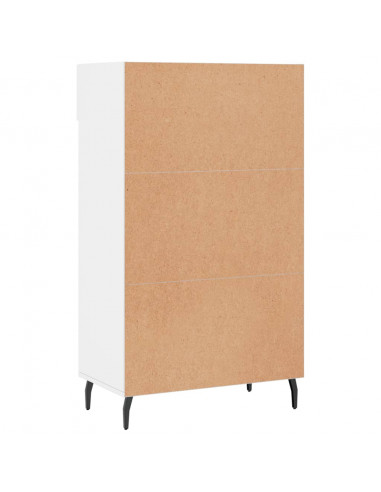 Scarpiera Bianco Lucido 60x35x105 cm in Legno Multistrato