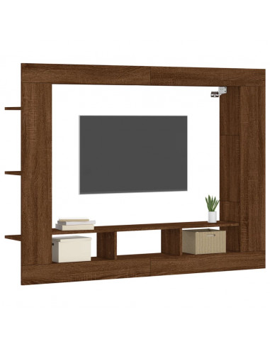 Mobile Porta TV Rovere Marrone 152x22x113 cm Legno Multistrato
