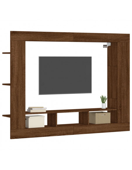 Mobile Porta TV Rovere Marrone 152x22x113 cm Legno Multistrato