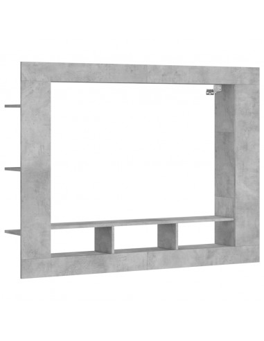 Mobile Porta TV Grigio Cemento 152x22x113 cm Legno Multistrato