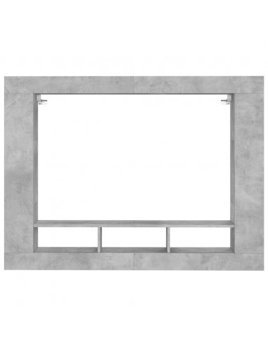 Mobile Porta TV Grigio Cemento 152x22x113 cm Legno Multistrato