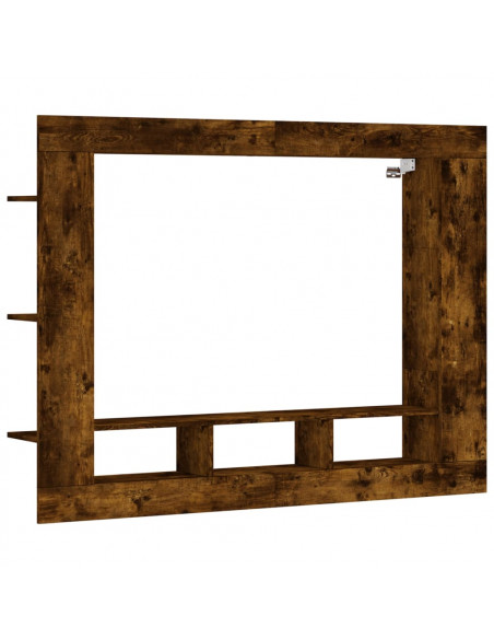 Mobile Porta TV Rovere Fumo 152x22x113 cm in Legno Multistrato
