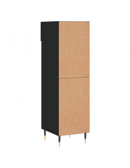 Scarpiera Nera 30x35x105 cm in Legno Multistrato
