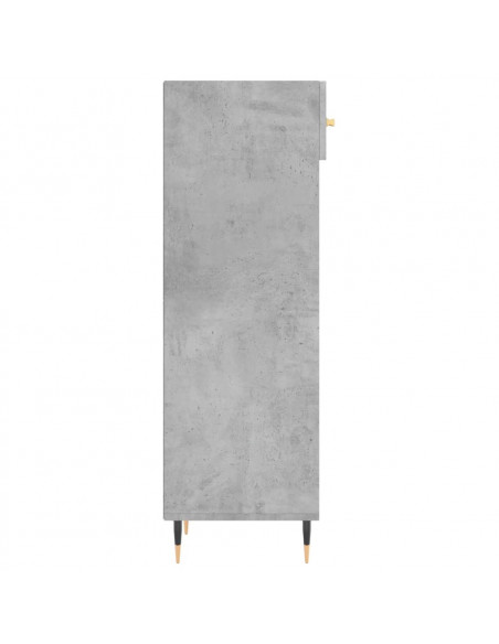 Scarpiera Grigio Cemento 30x35x105 cm in Legno Multistrato