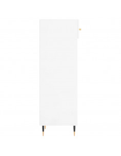 Scarpiera Bianco Lucido 30x35x105 cm in Legno Multistrato 2