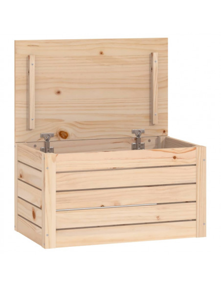 Contenitore Portaoggetti 59,5x36,5x33 cm Legno Massello Pino