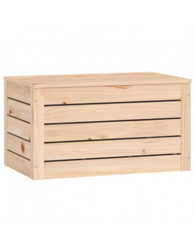 Contenitore Portaoggetti 59,5x36,5x33 cm Legno Massello Pino