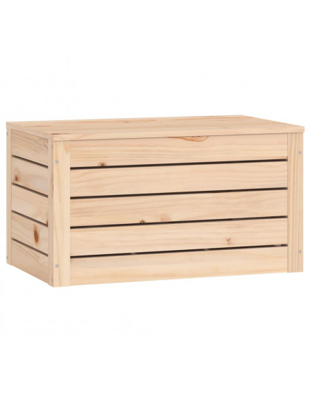 Contenitore Portaoggetti 59,5x36,5x33 cm Legno Massello Pino