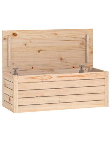 Contenitore Portaoggetti 89x36,5x33 cm Legno Massello Pino