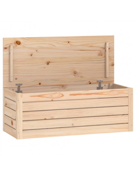 Contenitore Portaoggetti 89x36,5x33 cm Legno Massello Pino