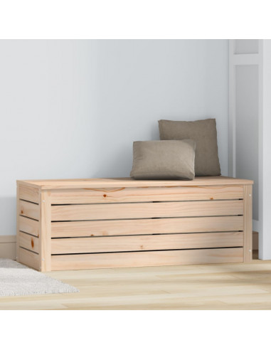 Contenitore Portaoggetti 89x36,5x33 cm Legno Massello Pino