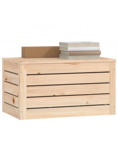 Contenitore Portaoggetti 89x36,5x33 cm Legno Massello Pino
