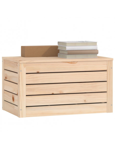 Contenitore Portaoggetti 89x36,5x33 cm Legno Massello Pino