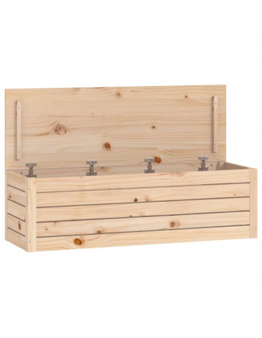 Contenitore Portaoggetti 109x36,5x33 cm Legno Massello Pino