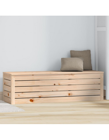 Contenitore Portaoggetti 109x36,5x33 cm Legno Massello Pino