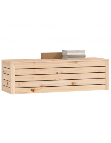 Contenitore Portaoggetti 109x36,5x33 cm Legno Massello Pino