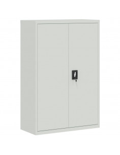 Armadio per Ufficio 90x40x140 cm in Acciaio Grigio 2