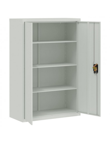 Armadio per Ufficio 90x40x140 cm in Acciaio Grigio