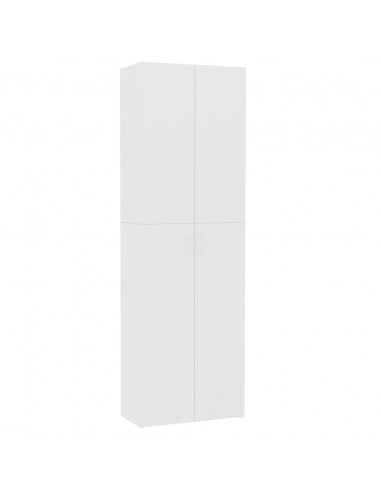 Armadio per Ufficio Bianco 60x32x190 cm in Legno Multistrato