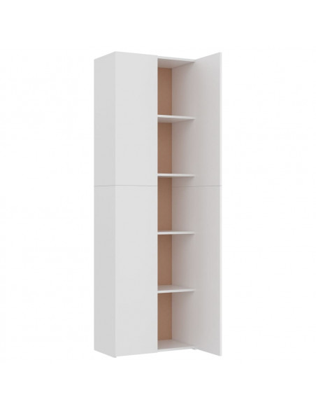 Armadio per Ufficio Bianco 60x32x190 cm in Legno Multistrato