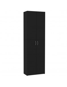 Armadio per Ufficio Nero 60x32x190 cm in Legno Multistrato 2