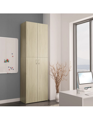 Armadio per Ufficio Rovere Sonoma 60x32x190cm Legno Multistrato