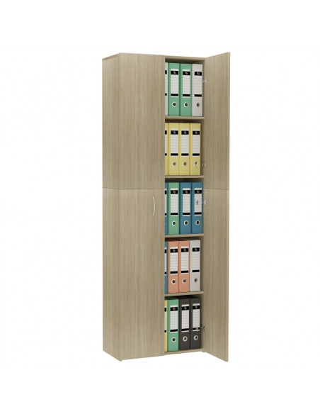 Armadio per Ufficio Rovere Sonoma 60x32x190cm Legno Multistrato