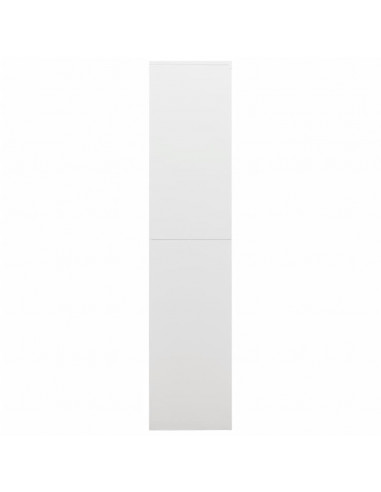 Armadio con Ripiani Bianco 90x40x180 cm in Acciaio