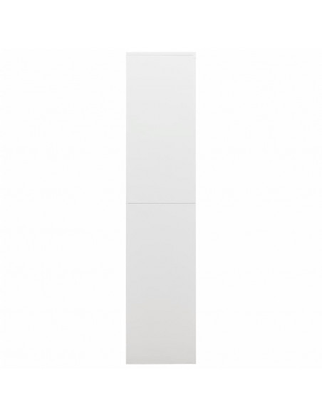 Armadio con Ripiani Bianco 90x40x180 cm in Acciaio