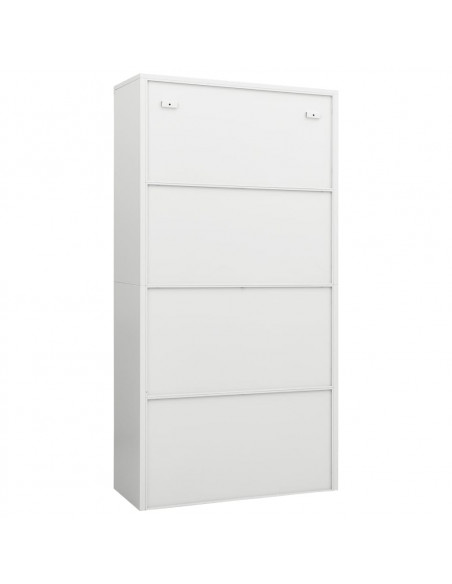 Armadio con Ripiani Bianco 90x40x180 cm in Acciaio