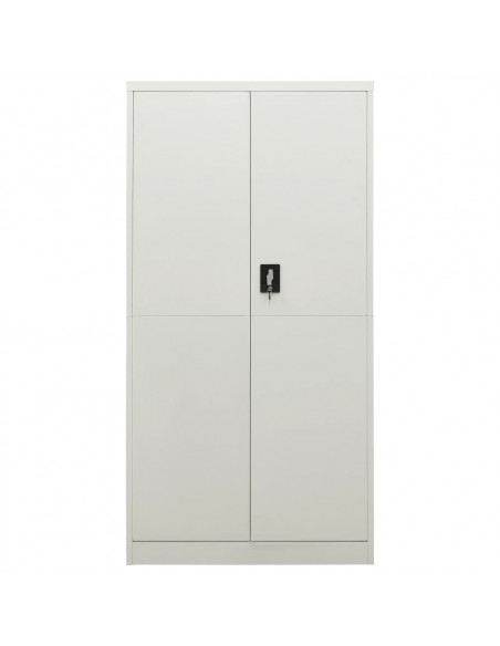 Armadio con Ripiani Grigio Chiaro 90x40x180 cm in Acciaio