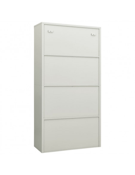 Armadio con Ripiani Grigio Chiaro 90x40x180 cm in Acciaio