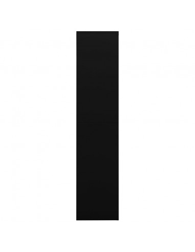 Armadio con Ripiani Nero 90x40x180 cm in Acciaio