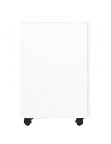Schedario Mobile Bianco 39x45x67 cm in Acciaio