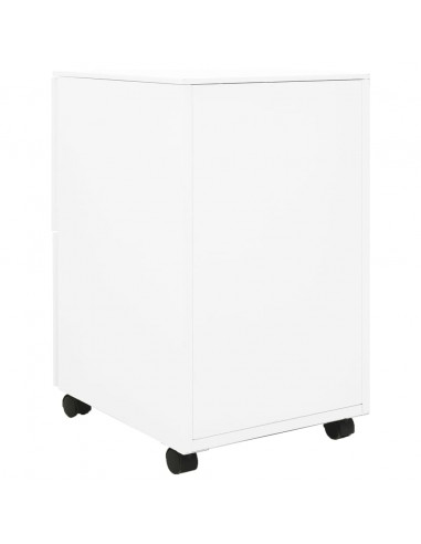 Schedario Mobile Bianco 39x45x67 cm in Acciaio