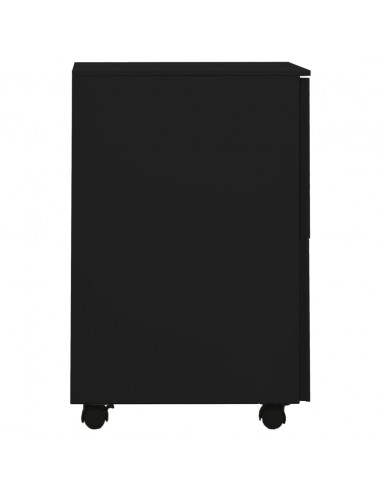 Schedario Mobile Nero 39x45x67 cm in Acciaio