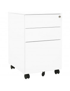 Schedario Mobile Bianco 39x45x60 cm in Acciaio 2